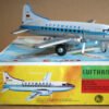 TippCo. Lemy,  Poliumex, México 60’S Convair Lufthansa DC-3 In Box  Friction 10 Inches  (25.5 cm)  original tin toy airplane