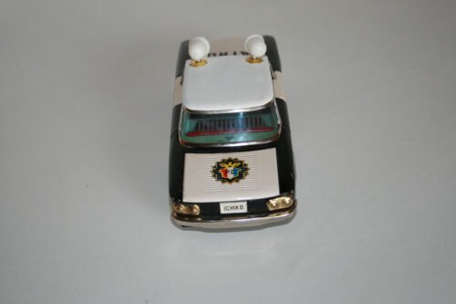 ICHIKO 1960 9.25 INCHES JAPAN FRICTION VINTAGE TIN TOY CAR CHEVROLET CORVAIR PATROL-P.D. IN BOX - Image 14