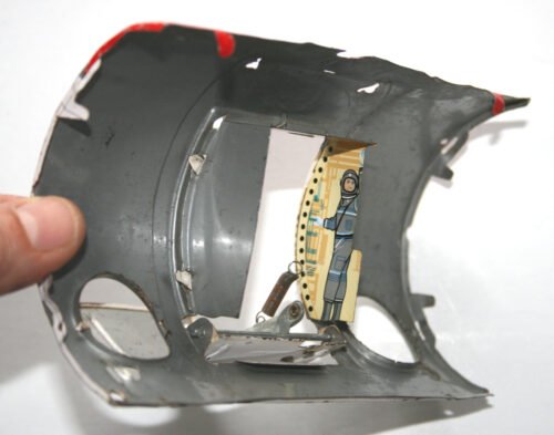 YONEZAWA / CRAGSTAN VINTAGE TIN TOY SPACE PART MOON EXPLORER M-27 ORIGINAL BODY CAPSULE - Image 3