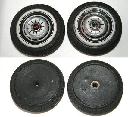 2 TIRES WITH HUBCAP BACK AND FRONT ICHIKO YANOMAN CHEVROLET 1962