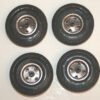 Lemy Poliumex México Tipp & Co. 4 tires and wheels original tin toy part - Image 3