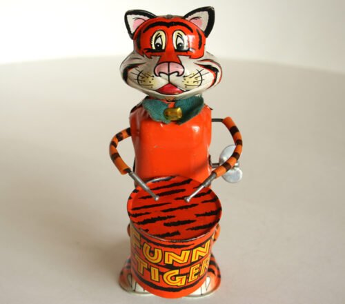 Marx Funny Tiger 60’s wind up original tin toy