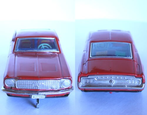 Taiyo Japan 60’s Ford Mustang Mach1 Battery Operated 10 inches (25 cm) original tin toy car - Image 6