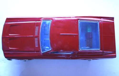 Taiyo Japan 60’s Ford Mustang Mach1 Battery Operated 10 inches (25 cm) original tin toy car - Image 7