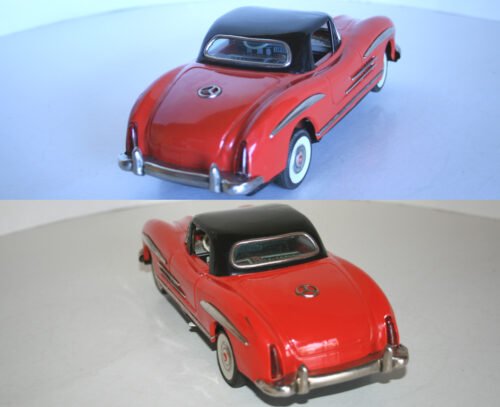 Nomura Showa 50’s Mercedes Benz 300 SL Battery Operated 11 inches (28 cm) original tin toy car - Image 4