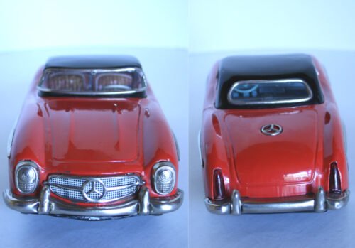 Nomura Showa 50’s Mercedes Benz 300 SL Battery Operated 11 inches (28 cm) original tin toy car - Image 5