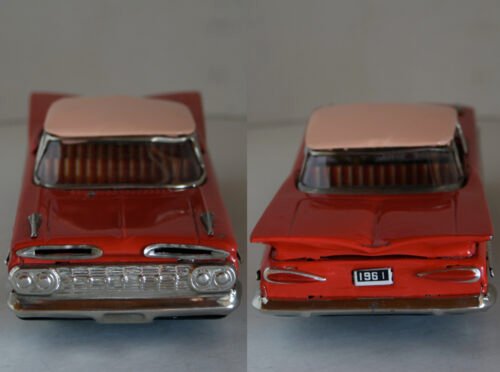 Asahi ATC 50’s Chevrolet Impala 1959 Friction 8.5 inches (21.5 cm) original tin toy car - Image 6