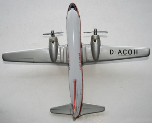 TippCo. Lemy,  Poliumex 60’s Mexico Advertising Convair Air West Dc-3 Friction 10 Inches (25.5 cm) Original Tin Toy Car - Image 7