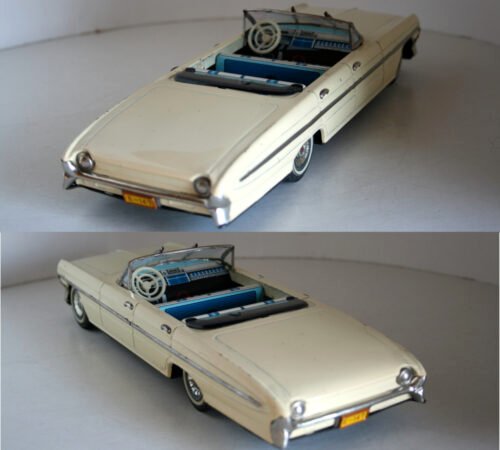 Yonezawa Cragstan 60’s Oldsmobile Convertible 1961 Friction 12 inches (30cm) original tin toy car - Image 4