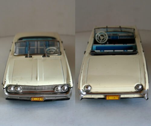 Yonezawa Cragstan 60’s Oldsmobile Convertible 1961 Friction 12 inches (30cm) original tin toy car - Image 6