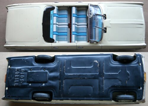 Yonezawa Cragstan 60’s Oldsmobile Convertible 1961 Friction 12 inches (30cm) original tin toy car - Image 7