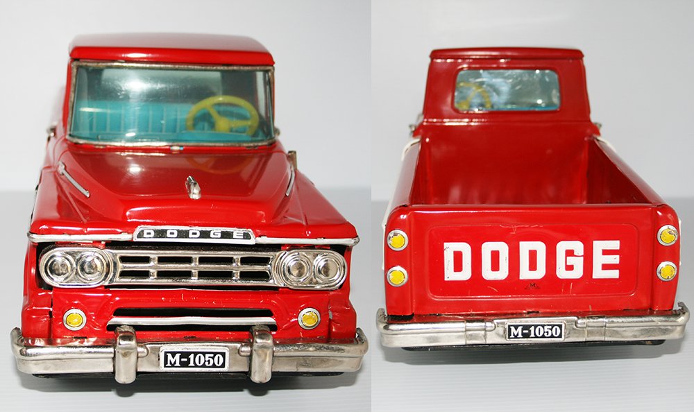 Mitsuhashi Japan 50's Dodge 100 Pick Up 1959 Pull Toy 19