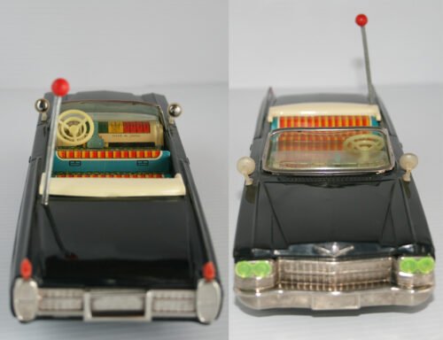Ichiko Japan Cadillac 1963 Convertible with Speedometer Friction 11 inches (28 cm) original tin toy car - Image 5