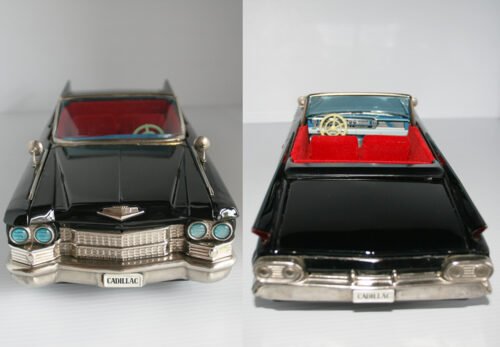 Bandai Japan 60’s Cadillac Special Convertible # 962 in Repro Box Friction 17 inches (43 cm) original tin toy car - Image 6