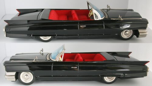 Bandai Japan 60’s Cadillac Special Convertible # 962 in Repro Box Friction 17 inches (43 cm) original tin toy car - Image 7