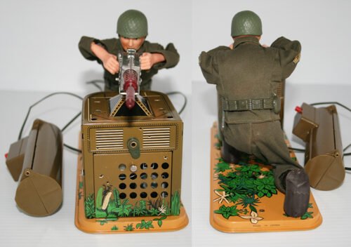 Tomy Japan 60’s Combat G.I. in Box R/C Battery Operated 11 inches (28 cm) original tin toy - Image 5