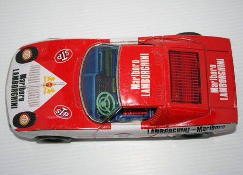 Asakusa Japan 60’s Lamborghini Miura Race Car Nº8 A-1107 Battery Operated 10 inches (25.5 cm) original tin toy car - Image 6