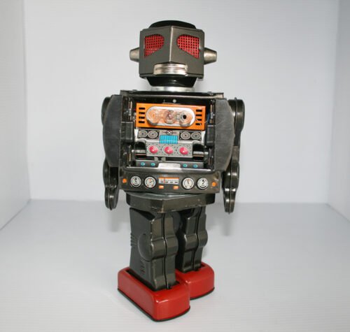 Horikawa Japan 50’s 60’s Attack Robot Battery Operated 11.5 inches (29 cm) original tin toy Space Robot - Image 3