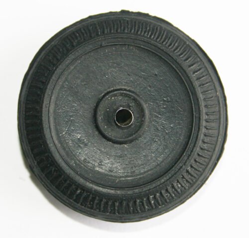 Taiwan 70’s Batmobile (Plastic Chassis) 12 inches (30.5 cm) Back Tire with Tin Hubcap original tin toy part - Image 3