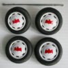 Tires with hubcaps and rear axle red Batmobile plastic chassis Taiwan