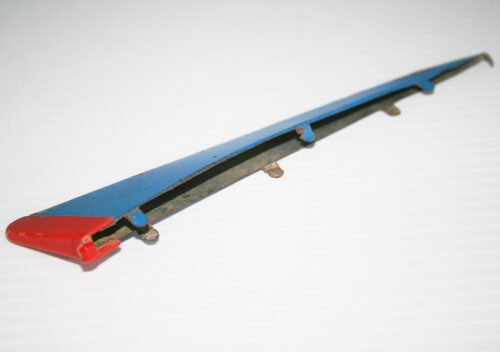 Aoshin 70’s Blue Batmobile 12 inches (30.5cm) Blue Tin Left Side Wing with Red light original tin toy part - Image 5
