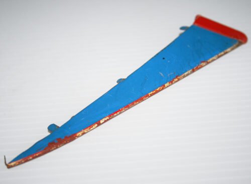 Aoshin 70’s Blue Batmobile 12 inches (30.5cm) Blue Tin Left Side Wing with Red light original tin toy part - Image 3