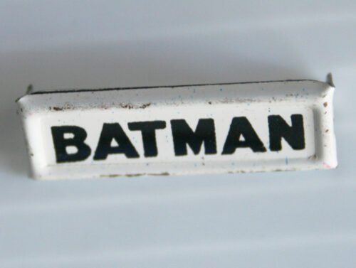 Aoshin Tin License Plate Blue Black Batmobile