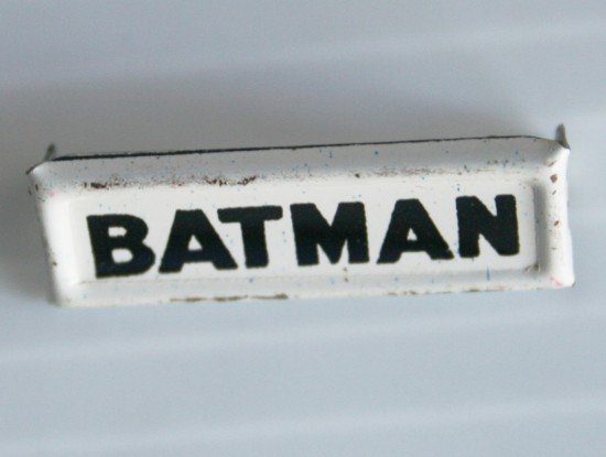 Aoshin Tin License Plate Blue Black Batmobile
