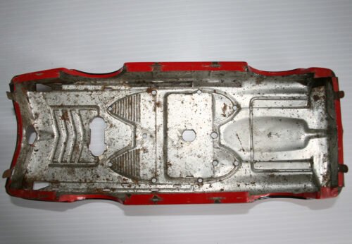 Taiwan 70’s Red Batmobile 10 inches (25 cm) Litho Tin Body without parts original tin toy part - Image 3