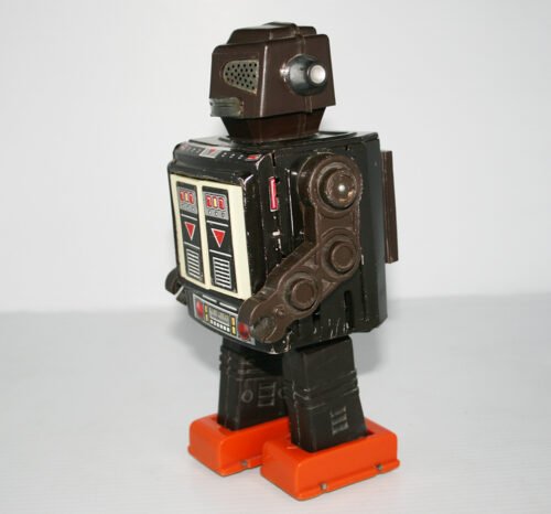 Horikawa Japan 60’s Space Fighter Robot Battery Operated 9.5 inches (24 cm) original tin toy space robot - Image 3