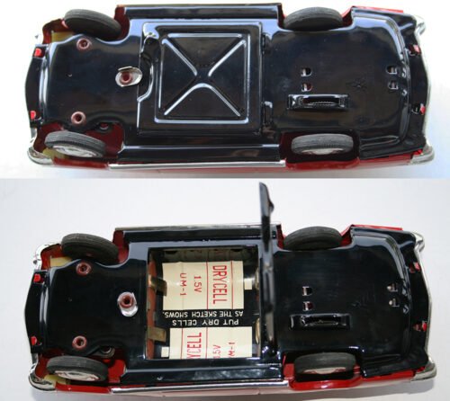 Kaname KS 50’s Lincoln Continental 1956 Mark II Battery Operated 9.25 inches (23 cm) original tin toy car - Image 10