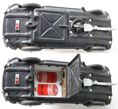 Taiyo 60’s Volkswagen Beetle Battery Operated 9.75 inches (25 cm) original tin toy car - Image 9