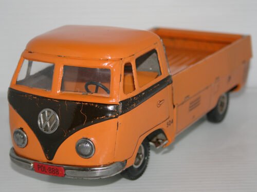TippCo. Lemy,  Poliumex México 60’s Volkswagen Transporter Pick Up friction 9.5 Inches (24cm) original tin toy car - Image 3