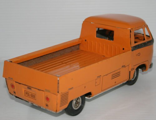 TippCo. Lemy,  Poliumex México 60’s Volkswagen Transporter Pick Up friction 9.5 Inches (24cm) original tin toy car - Image 5