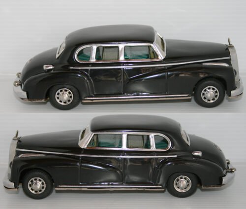Alps Iwaya 50’s Mercedes Benz 300 Andenauer Limousine in Box Battery Operated 9.5 inches (24 cm) original tin toy car - Image 9