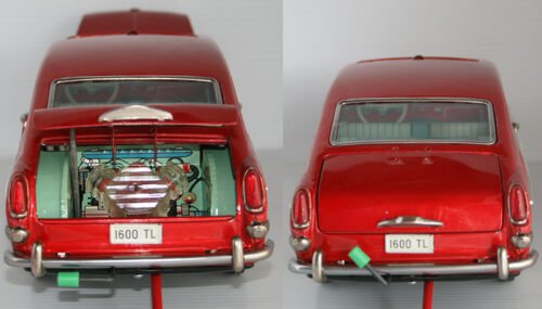 Yanoman 60’s Volkswagen 1600 TL R/C Battery Operated 13 inches (33 cm) original tin toy car - Image 5