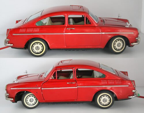 Yanoman 60’s Volkswagen 1600 TL R/C Battery Operated 13 inches (33 cm) original tin toy car - Image 6