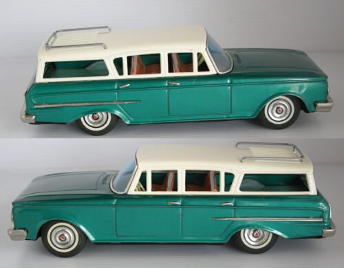 Bandai Japan 60’s Nash Rambler Station Wagon Friction 10.75 inches (27 cm) original tin toy car - Image 7
