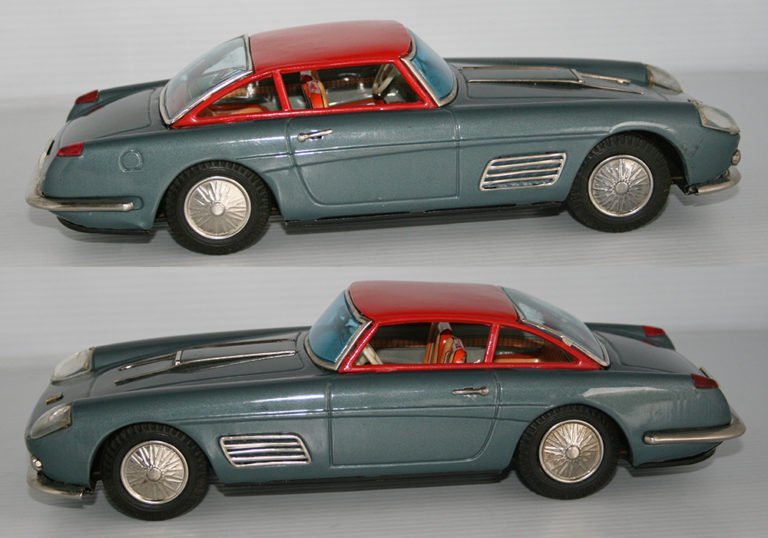 Bandai Japan 60's Ferrari Super America Friction 11.5 inches (29 cm) original tin toy car | Tin ...