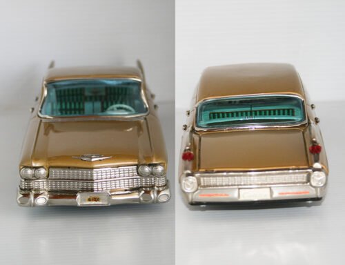 Bandai 60’s Cadillac 1959 Friction 12 inches (30 cm) original tin toy car - Image 6