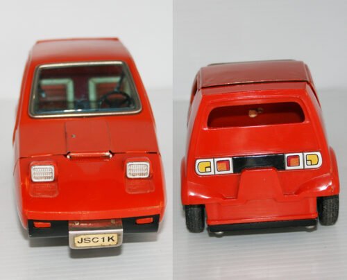 Bandai Japan 70’s Bond Reliant Bug Battery Operated 7 inches (18 cm) original tin toy car - Image 8