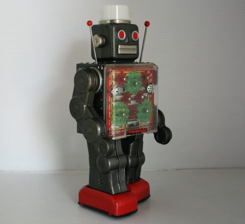 Horikawa 50’s 60’s Machine Robot Battery Operated 11.5 inches (29 cm) original tin toy Space Robot - Image 3