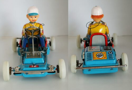 Nomura Rosko Japan 60’s Lite-O-Wheel Go Kart in Box Battery Operated 10.25 inches (26 cm) original tintoycar - Image 7