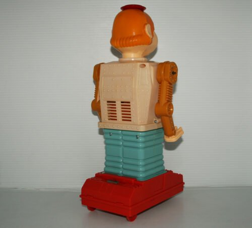 Yonezawa Straco 60’s Chuckling Charlie, The Hysterical Laughing Clown Robot  Battery Operated 14 inches (35.5 cm) original tin toy robot - Image 6