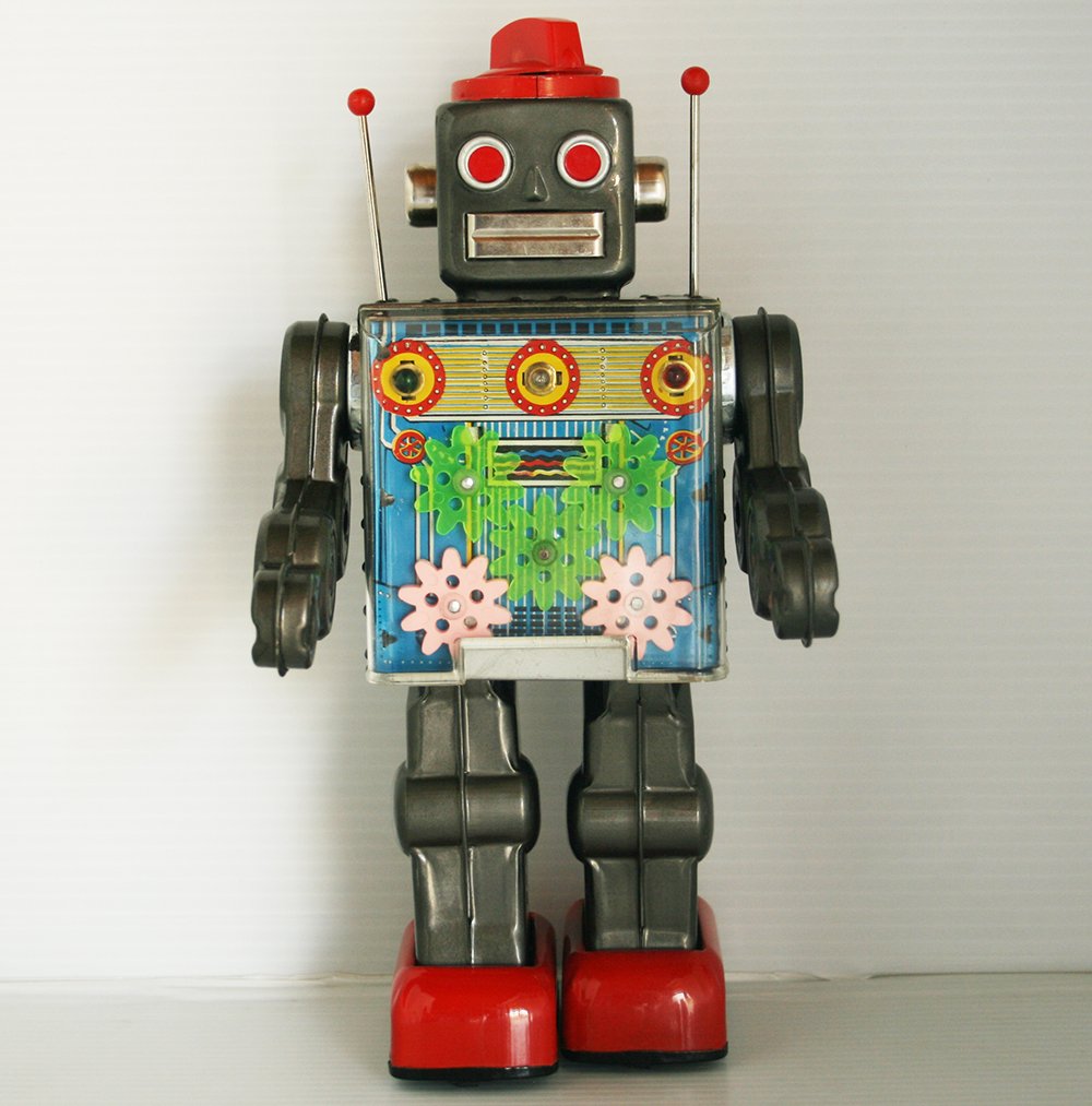 Horikawa 60's Dark Gray Gear Robot Battery Operated 11.5 Horikawa 60's Dark Gray Gear Robot Battery Operated 11.5