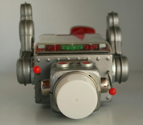 Horikawa 50’s 60’s Silver Machine Robot Battery Operated 11.5 inches (29 cm) original tin toy Robot - Image 6