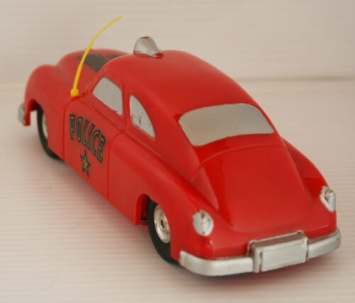 Novedades Plásticas S.A. México 50’s 60’s Carro Patrulla de Policía, Squad Car in box Friction 8.25 inches (21cm) original plastic toy car - Image 5