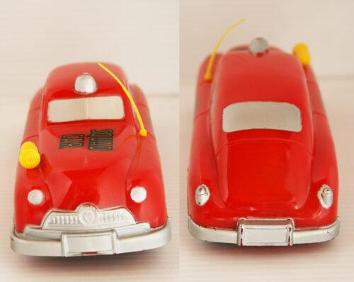 Novedades Plásticas S.A. México 50’s 60’s Carro Patrulla de Policía, Squad Car in box Friction 8.25 inches (21cm) original plastic toy car - Image 7
