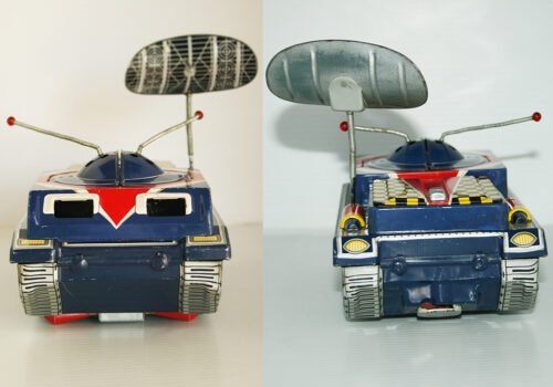 Yonezawa 60’s X-11 Space Patrol Battery Operated 8.25 inches (21 cm) original tin toy space ship - Image 5