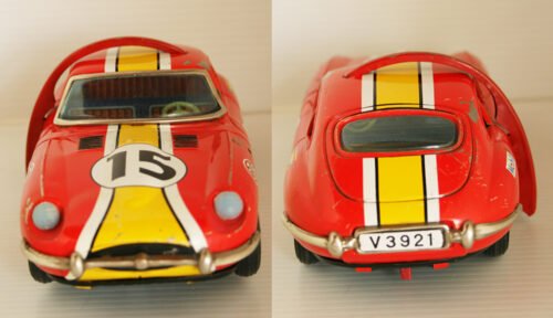 Proyect Masudaya MT 60’s Jaguar Stunt Car Nº 15 Battery Operated 9.5 inches (24 cm) tin toy car - Image 7